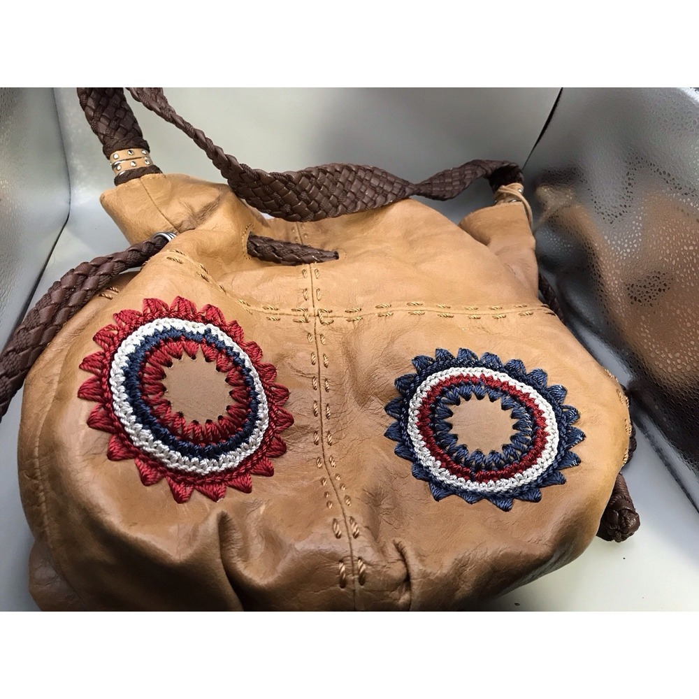 Sak Leather Purse Shoulder Bag Hobo Braided Strap Bohemium‎